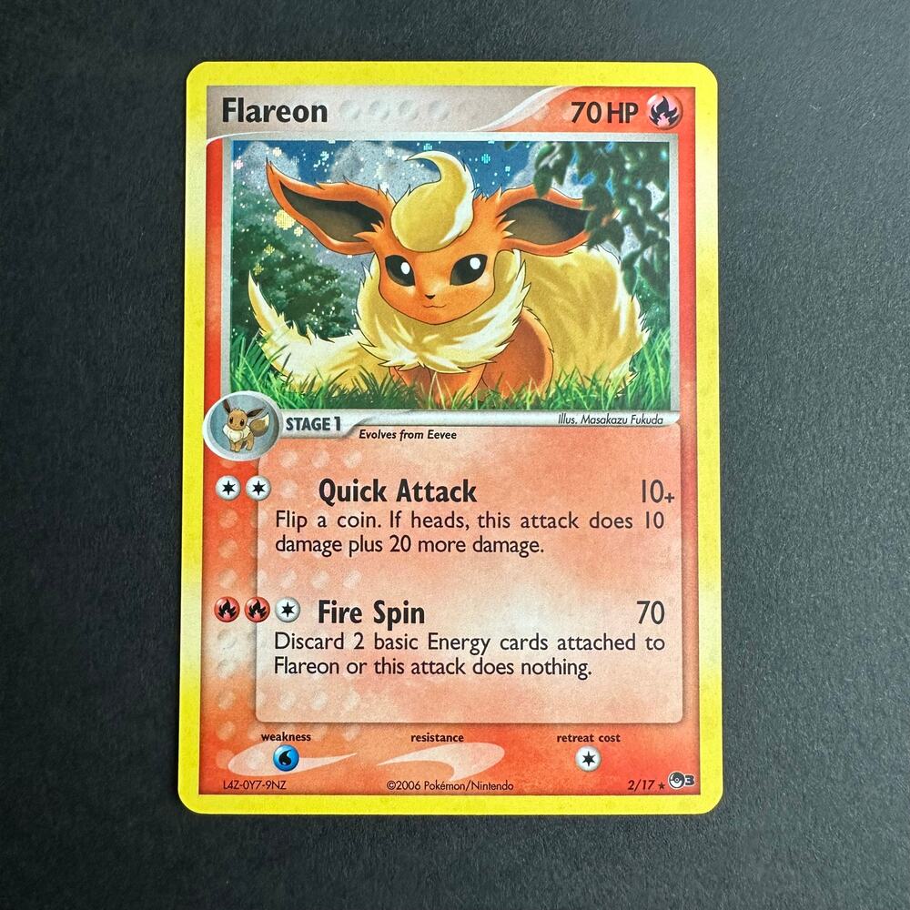 Pokemon TCG Flareon POP Series 3 002/017 Rare Holofoil NM